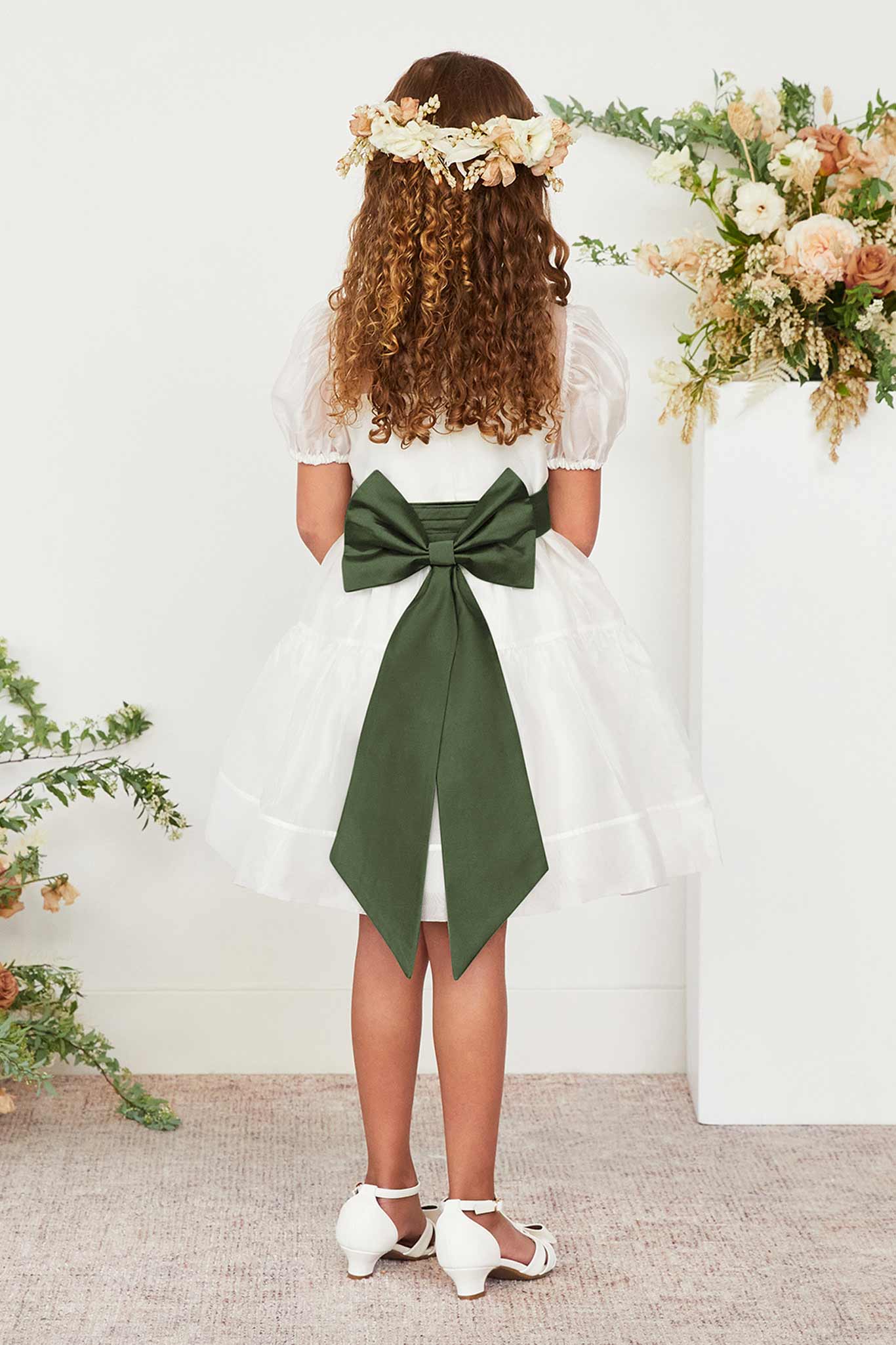 Olive Liz Flower Girl Sash by Birdy Grey