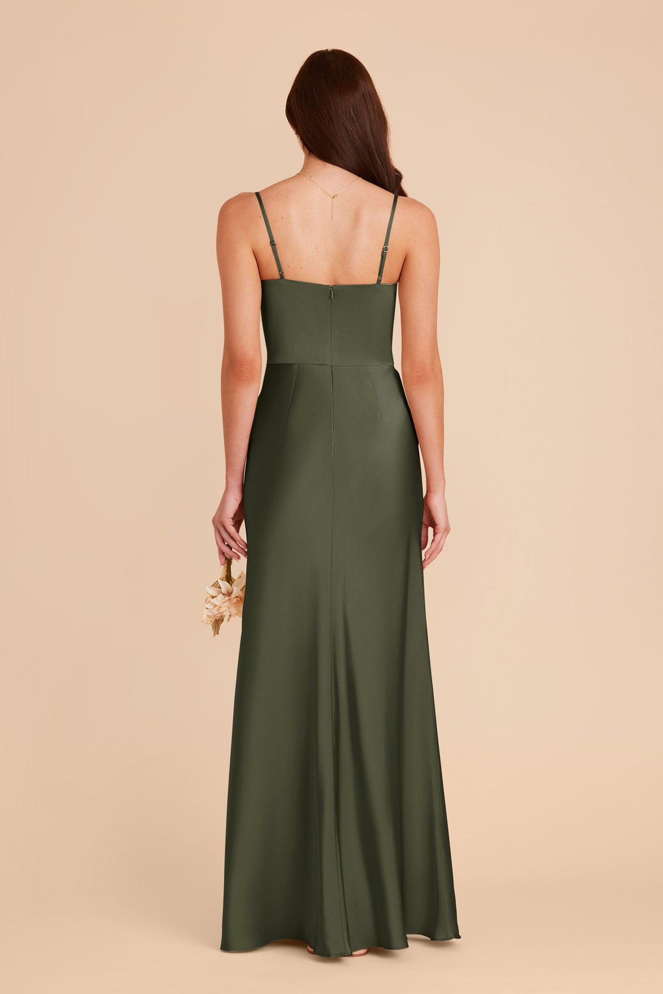 Olive Mai Matte Satin Dress by Birdy Grey