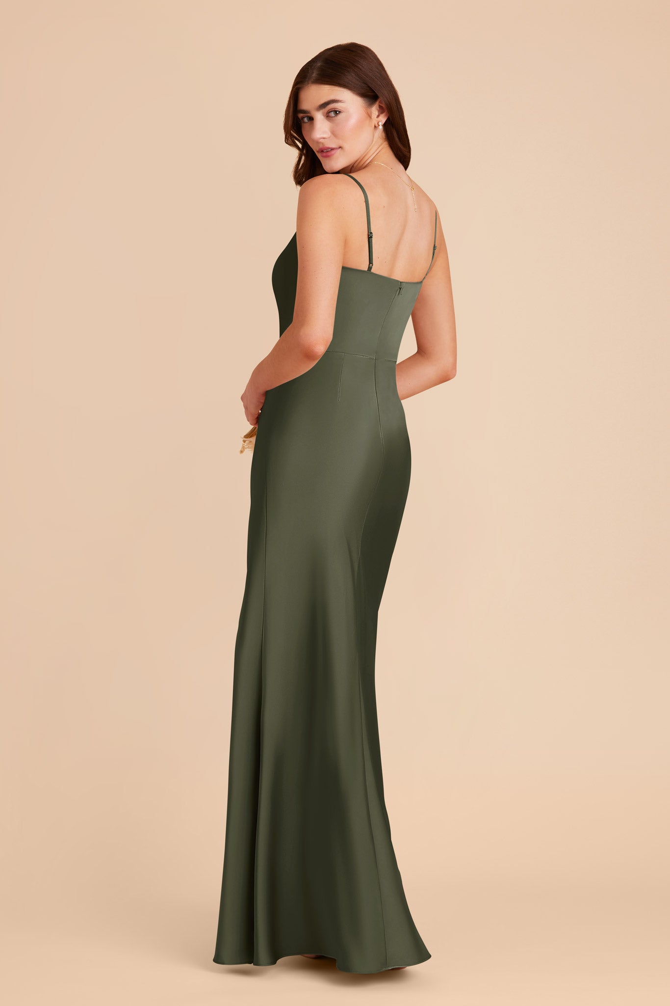 Olive Mai Matte Satin Dress by Birdy Grey