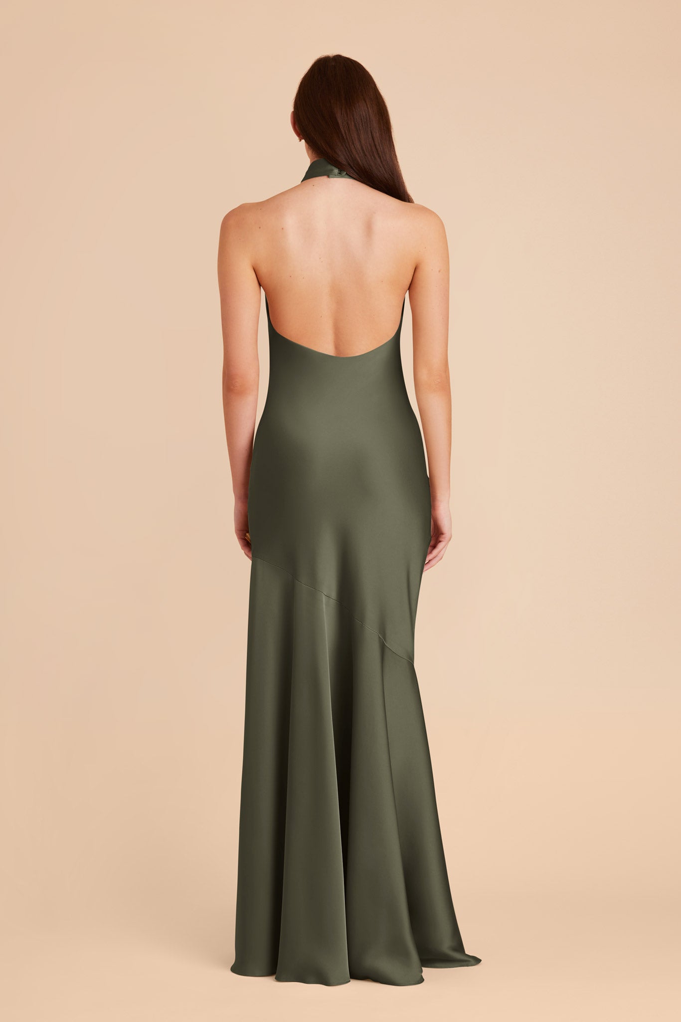 Olive Stephanie Matte Satin Dress by Birdy Grey