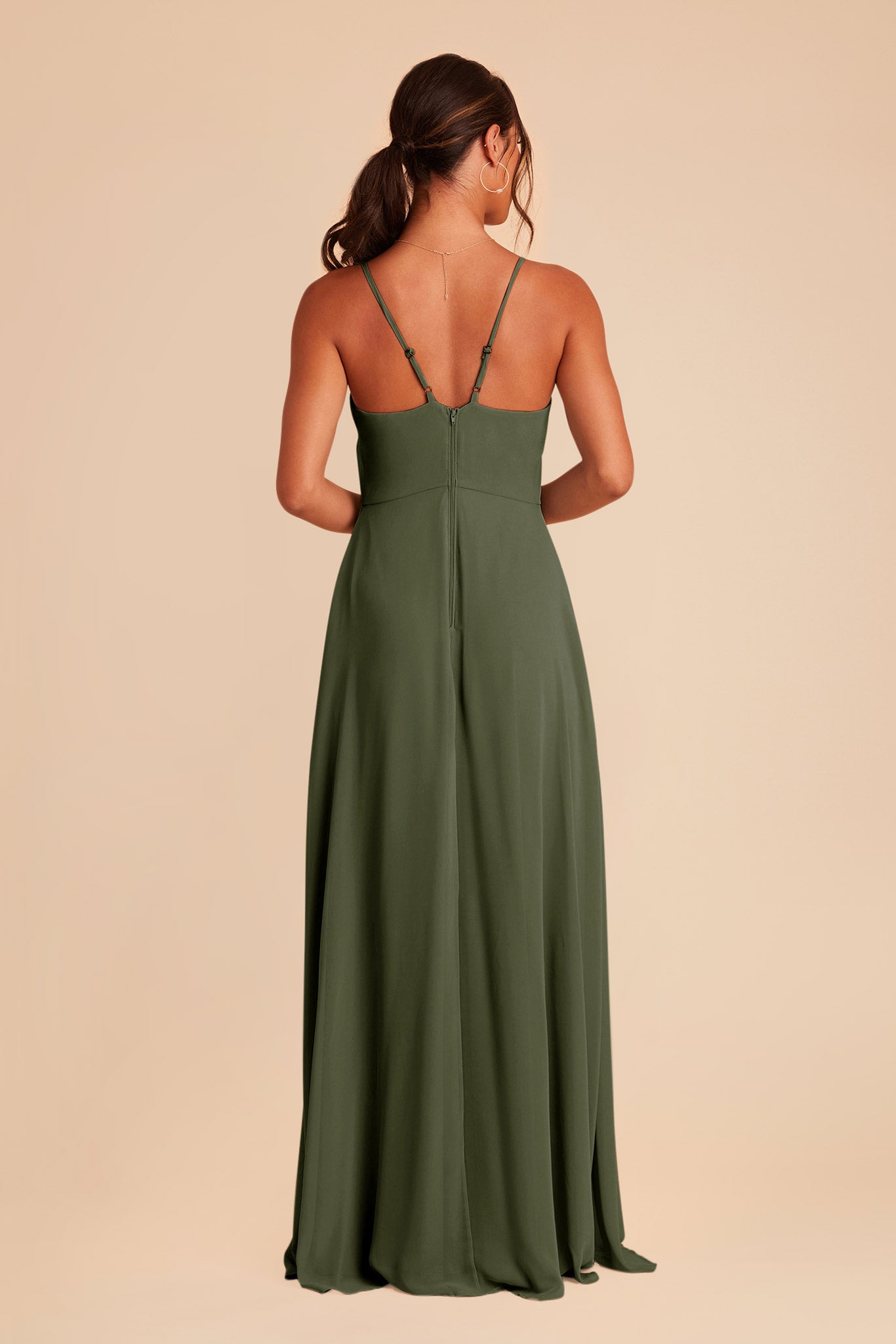 Olive Theresa Chiffon Dress by Birdy Grey