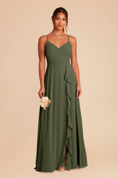 Olive Theresa Chiffon Dress by Birdy Grey