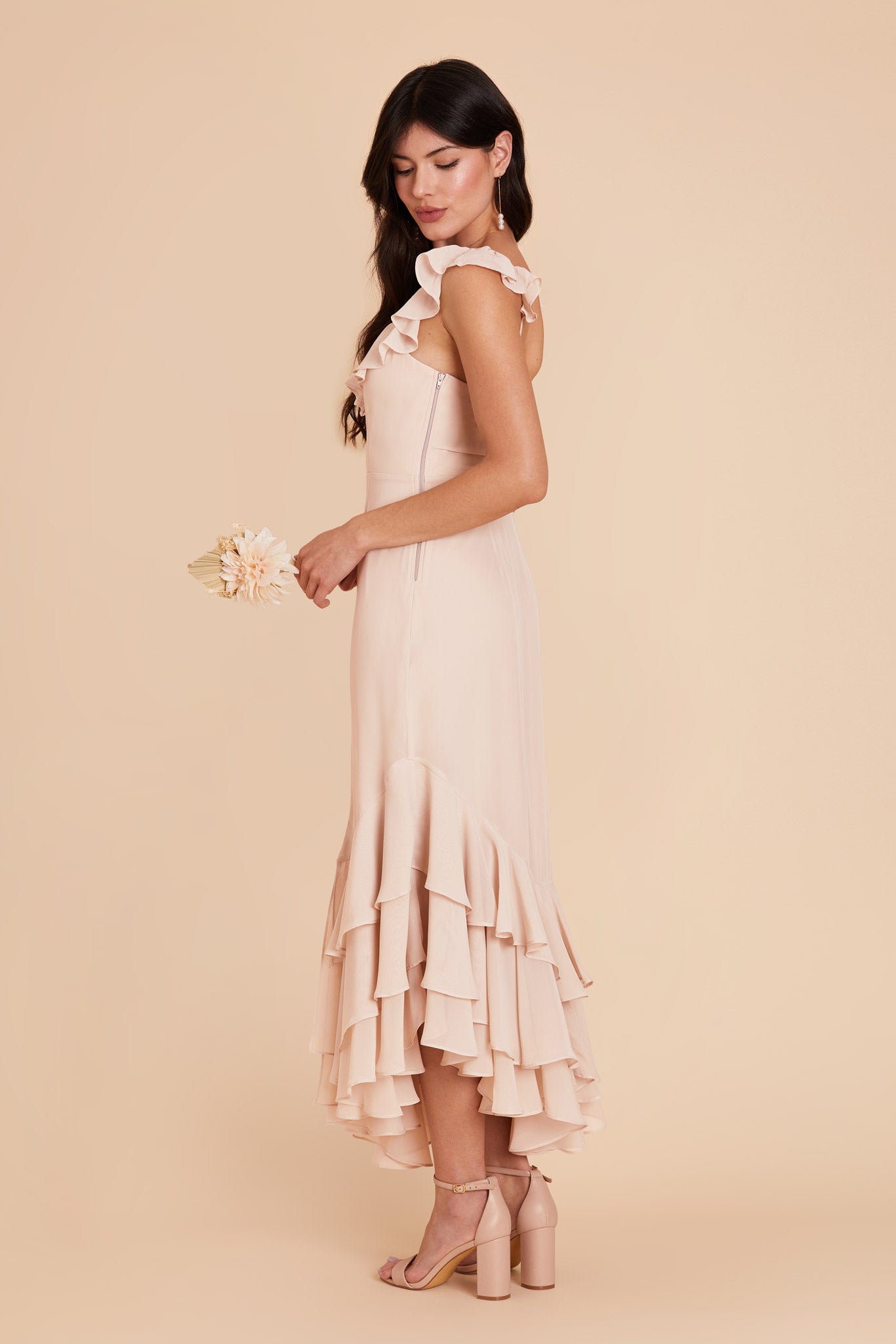 Grace Convertible Chiffon Bridesmaid Dress in Pale Blush