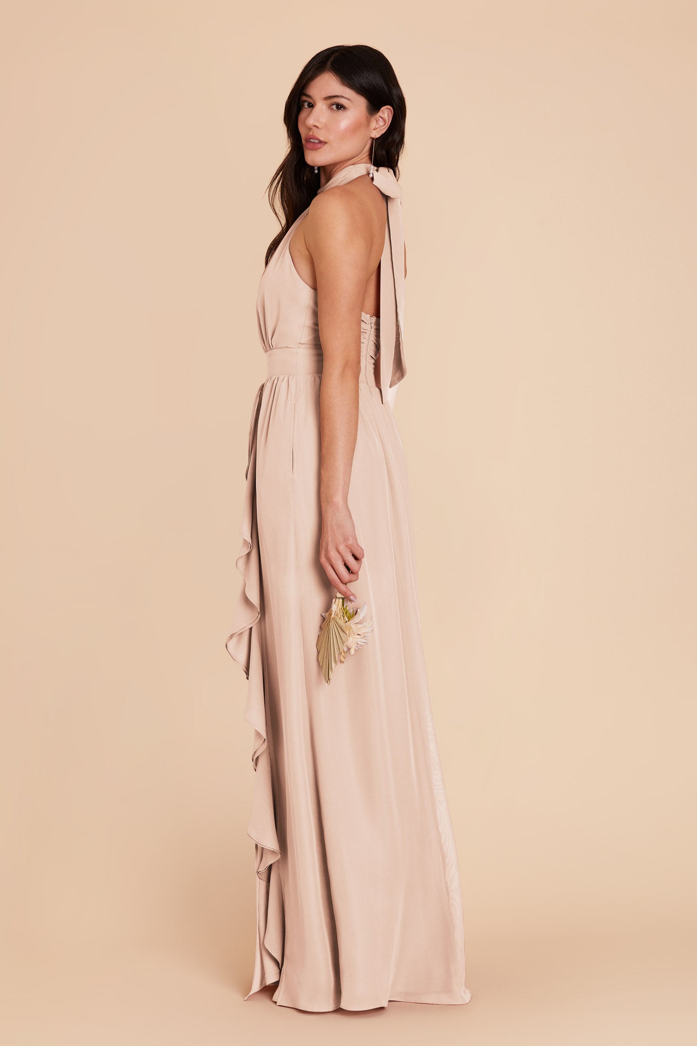 Pale Blush Joyce Chiffon Dress by Birdy Grey