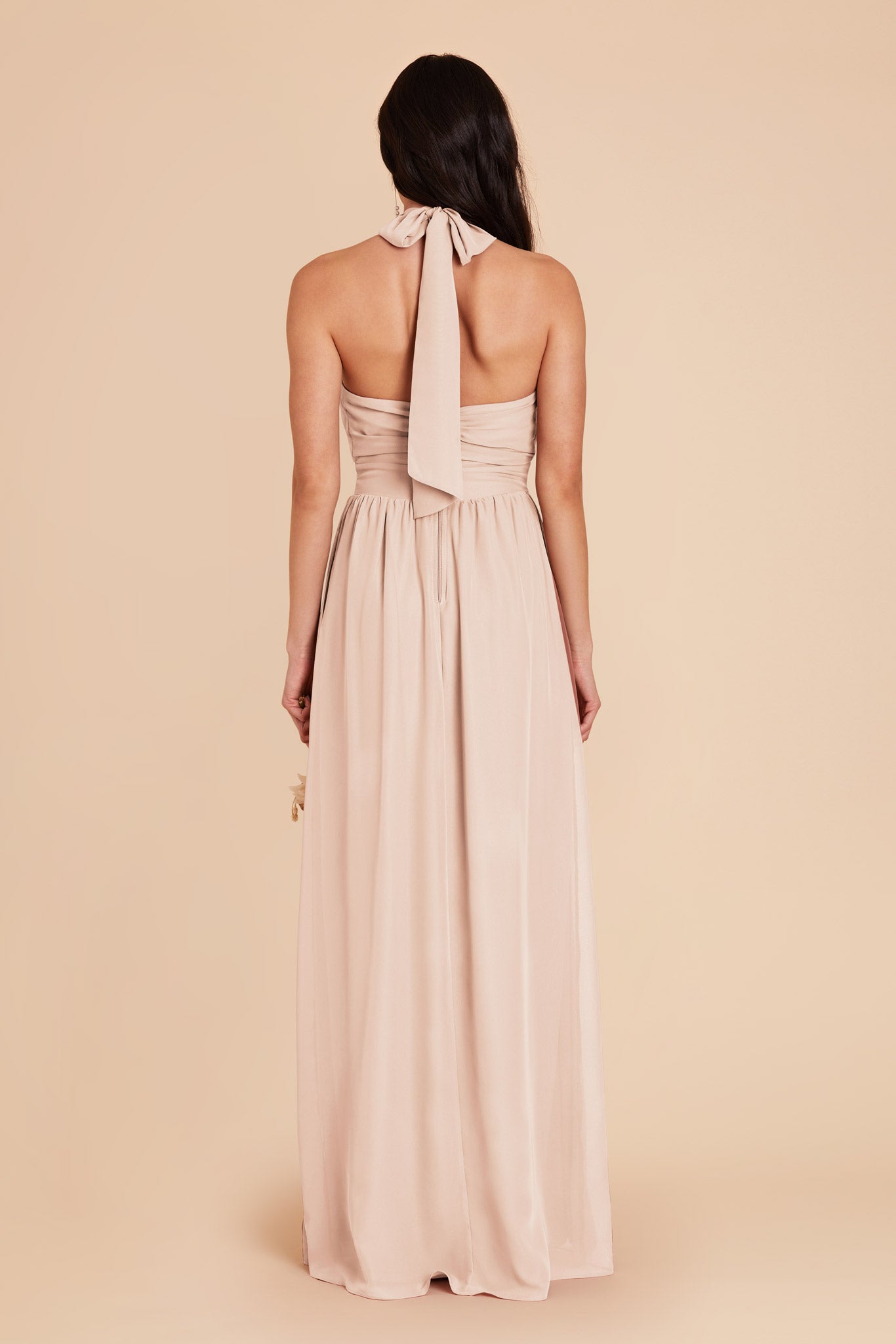 Pale Blush Joyce Chiffon Dress by Birdy Grey