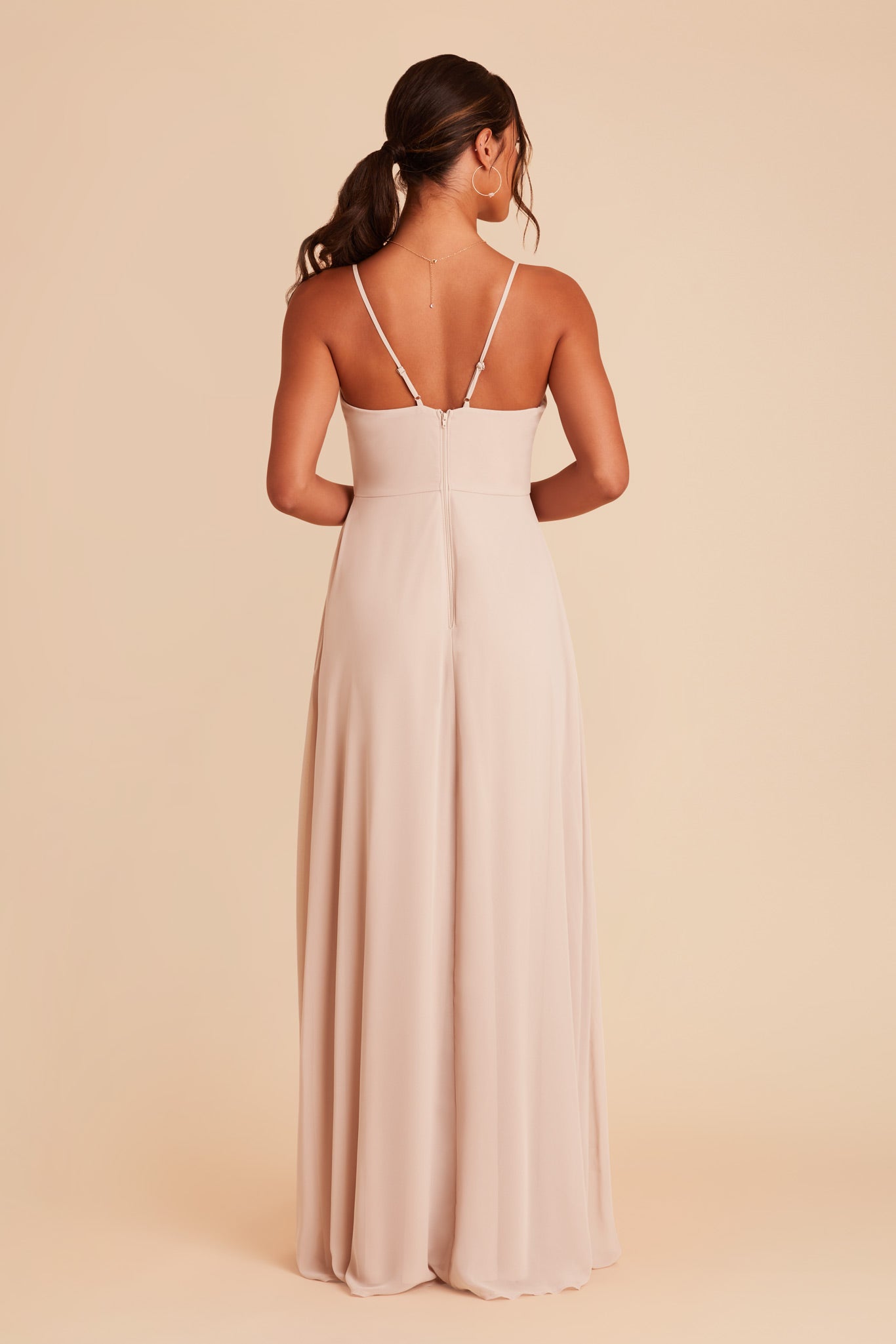 Pale Blush Theresa Chiffon Dress by Birdy Grey