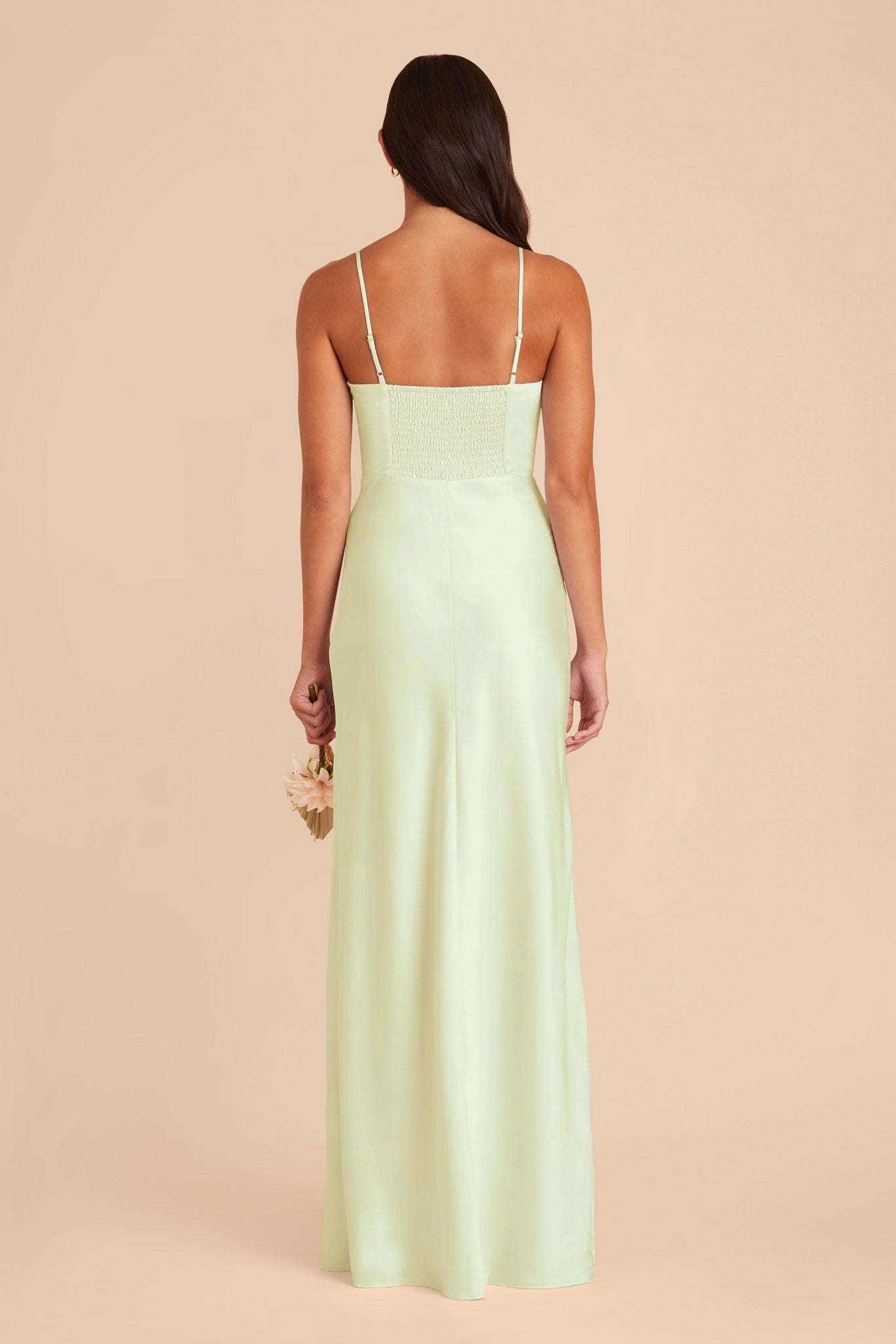 Pale Pistachio Jessica Matte Satin Dress by Birdy Grey