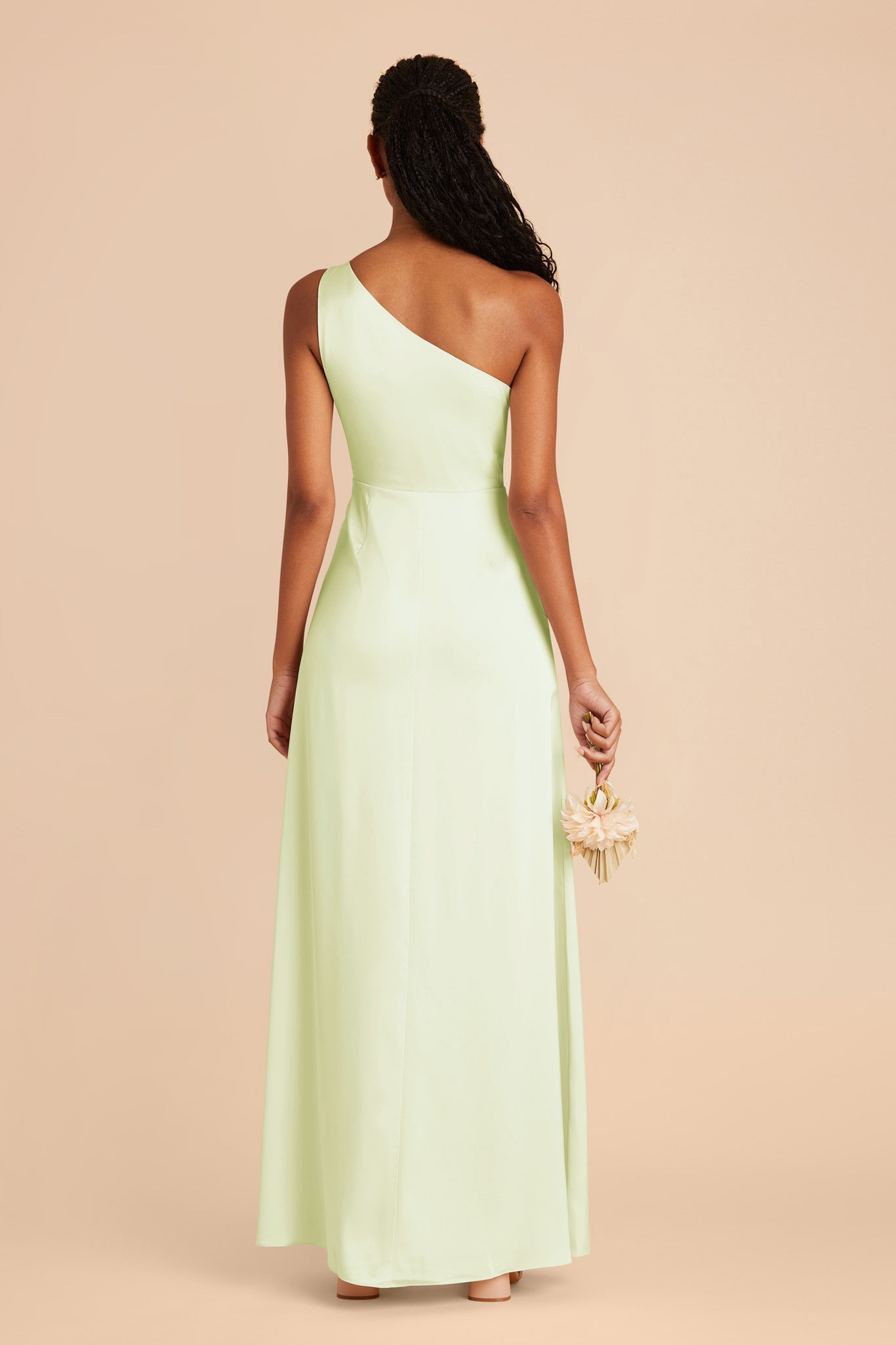 Pale Pistachio Kira Matte Satin Dress by Birdy Grey