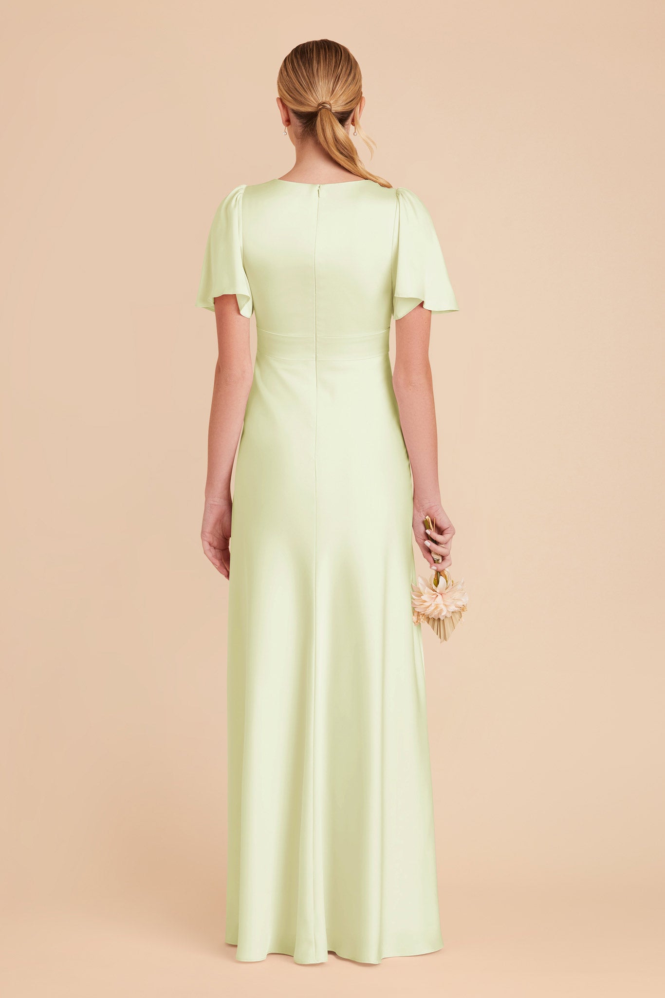 Pale Pistachio Marni Matte Satin Dress by Birdy Grey