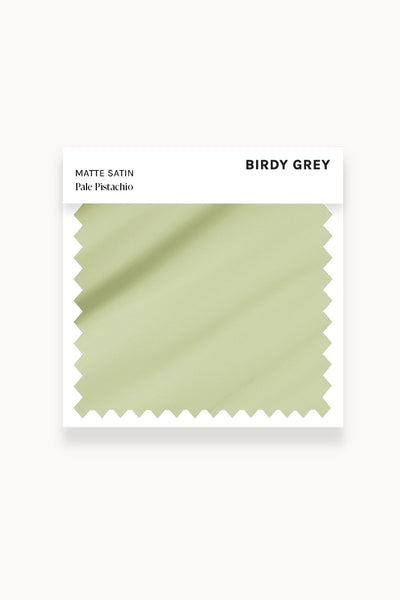 Pale Pistachio Matte Satin Swatch by Birdy Grey