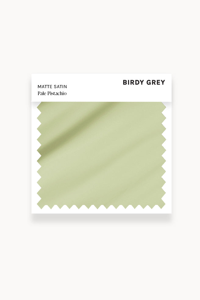 Pale Pistachio Matte Satin Swatch by Birdy Grey