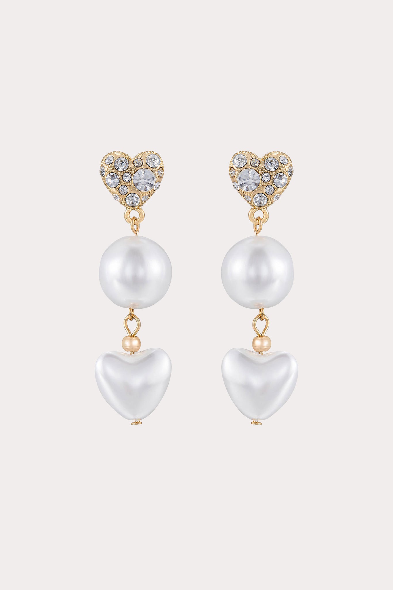 Pearl Crystal and Pearl Drop Earrings by Birdy Grey