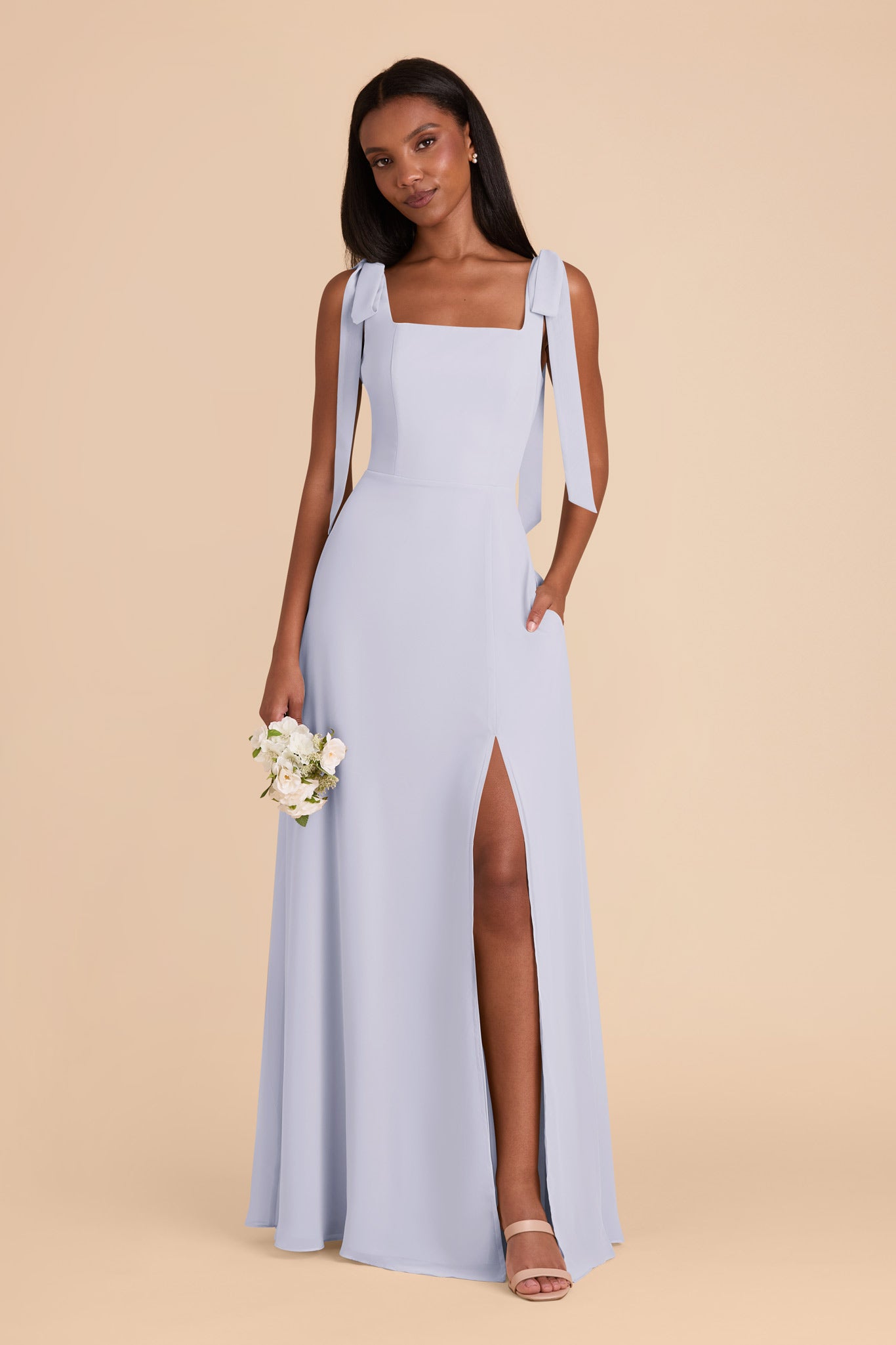 Periwinkle Blue Alex Convertible Chiffon Dress by Birdy Grey