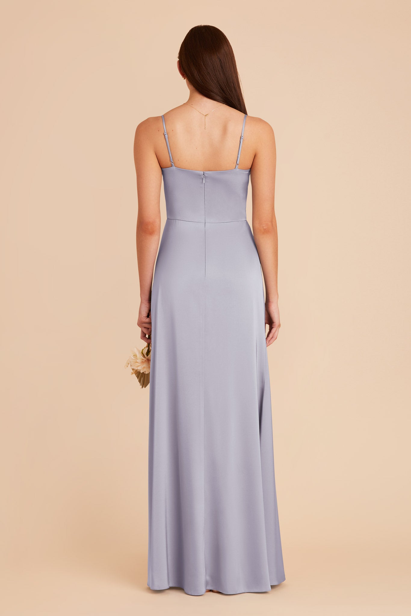 Periwinkle Blue Jennifer Matte Satin Dress by Birdy Grey