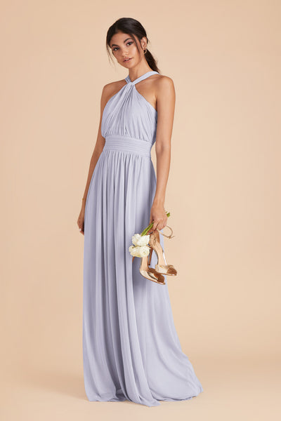 Periwinkle Blue Kiko Chiffon Dress by Birdy Grey