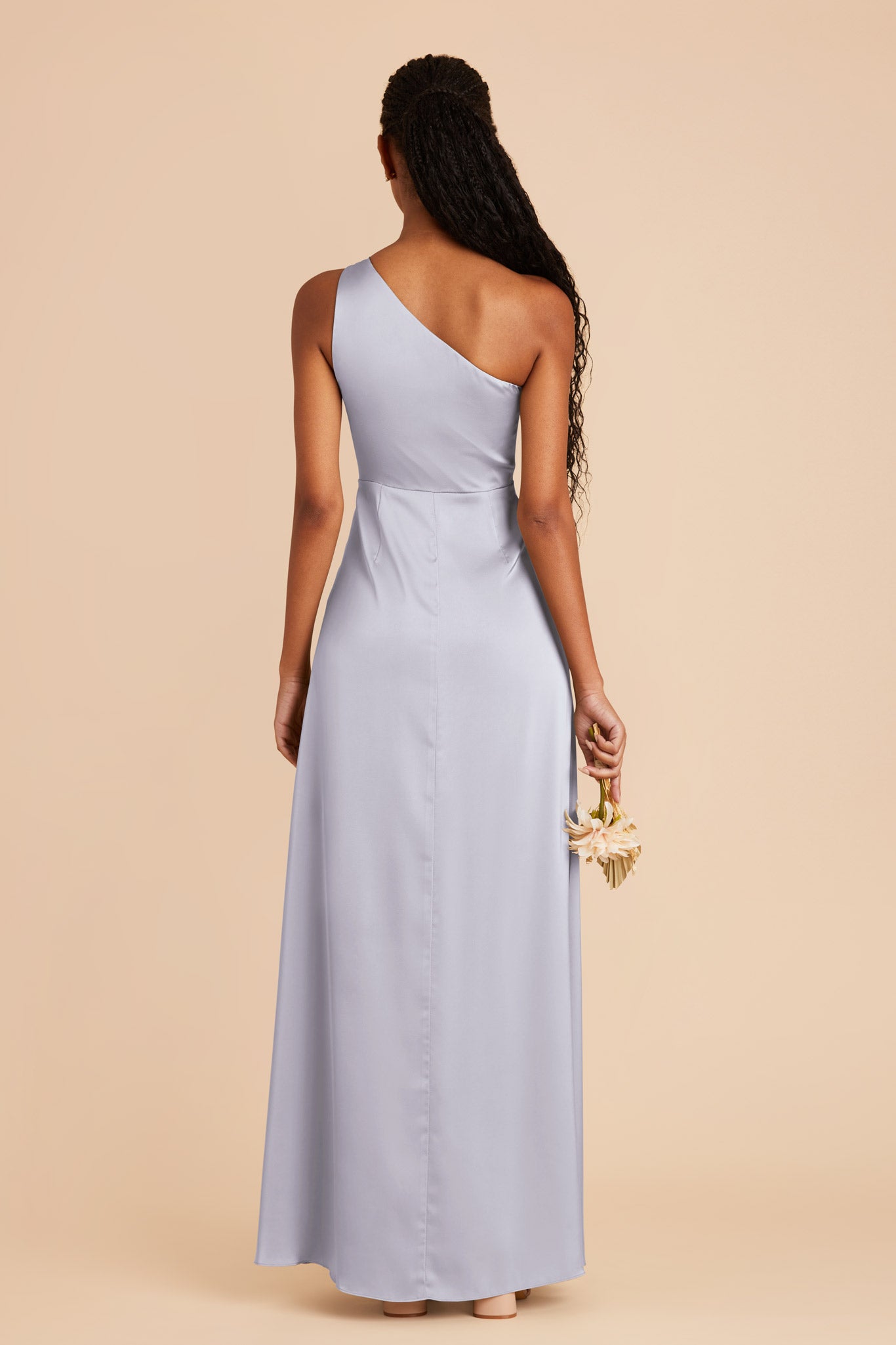 Periwinkle Blue Kira Matte Satin Dress by Birdy Grey