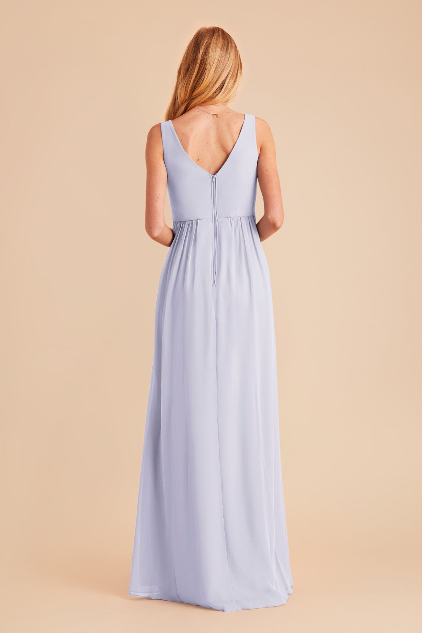 Laurie Periwinkle Blue Empire Bridesmaid Dress | Birdy Grey