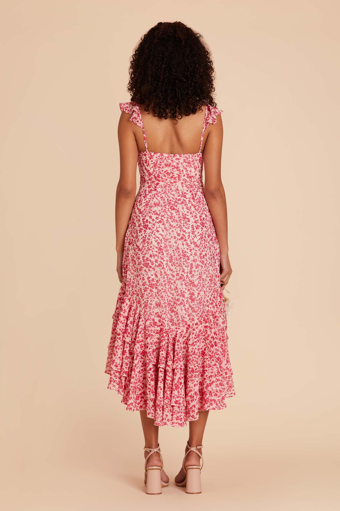 Pink Dreamy Ditsy Ginny Chiffon Dress by Birdy Grey