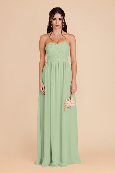 Pistachio Grace Convertible Chiffon Dress by Birdy Grey