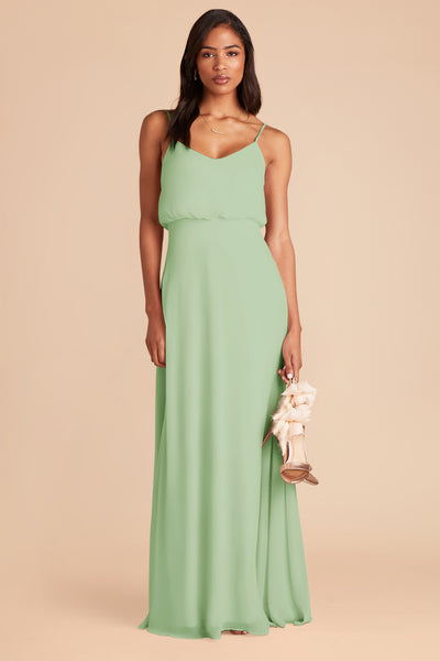 Pistachio Gwennie Chiffon Dress by Birdy Grey