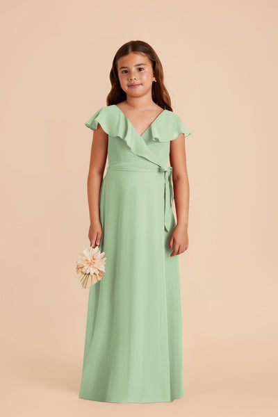 Pistachio Jax Junior Chiffon Dress by Birdy Grey