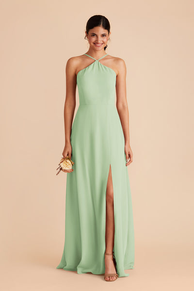 Pistachio Juliet Chiffon Dress by Birdy Grey