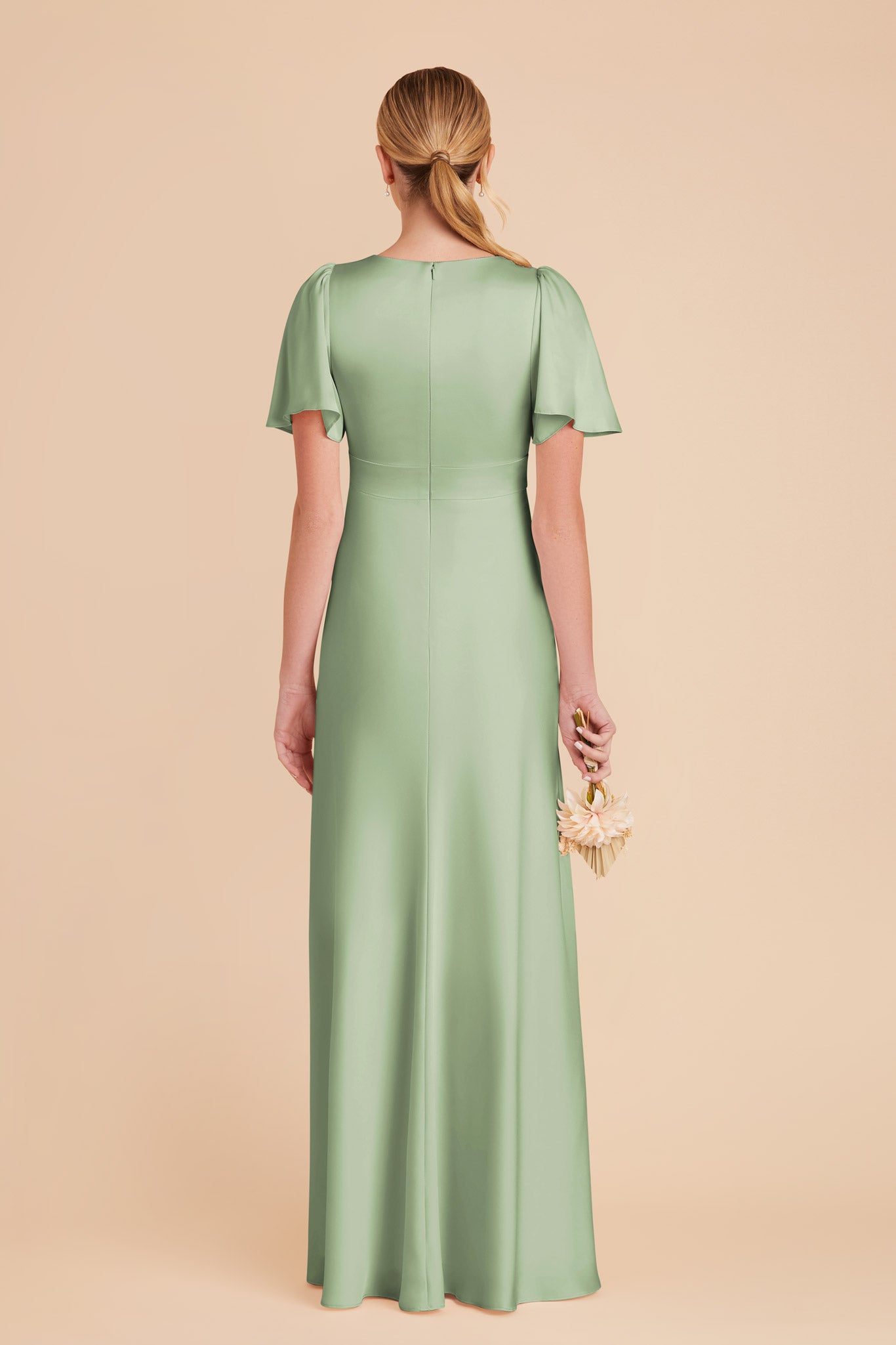 Pistachio Marni Matte Satin  Dress by Birdy Grey