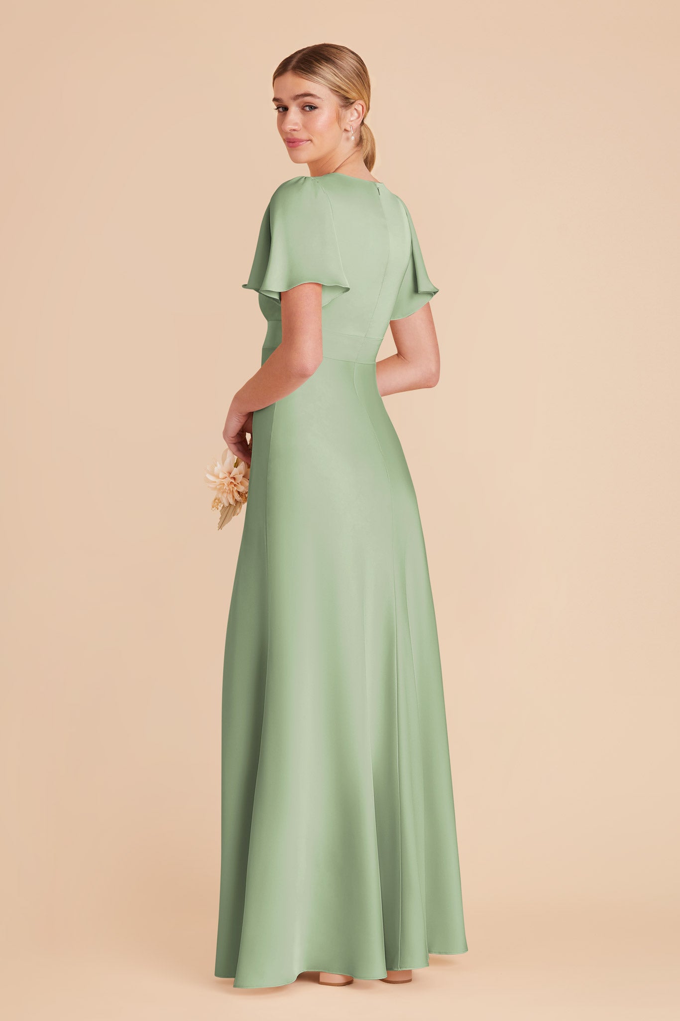 Pistachio Marni Matte Satin  Dress by Birdy Grey