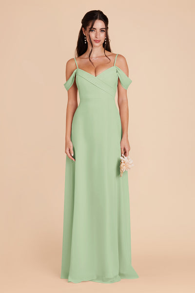 Pistachio Spence Convertible Chiffon Dress by Birdy Grey