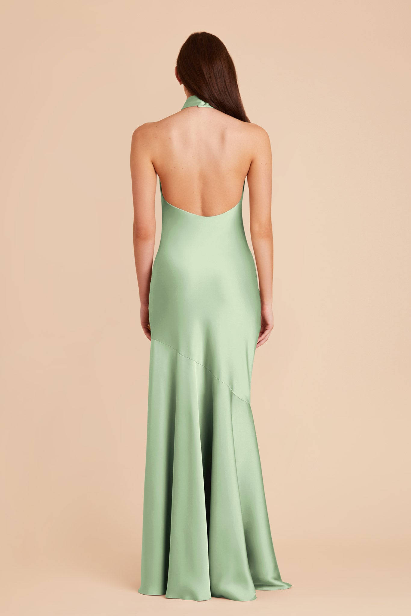 Pistachio Stephanie Matte Satin Dress by Birdy Grey