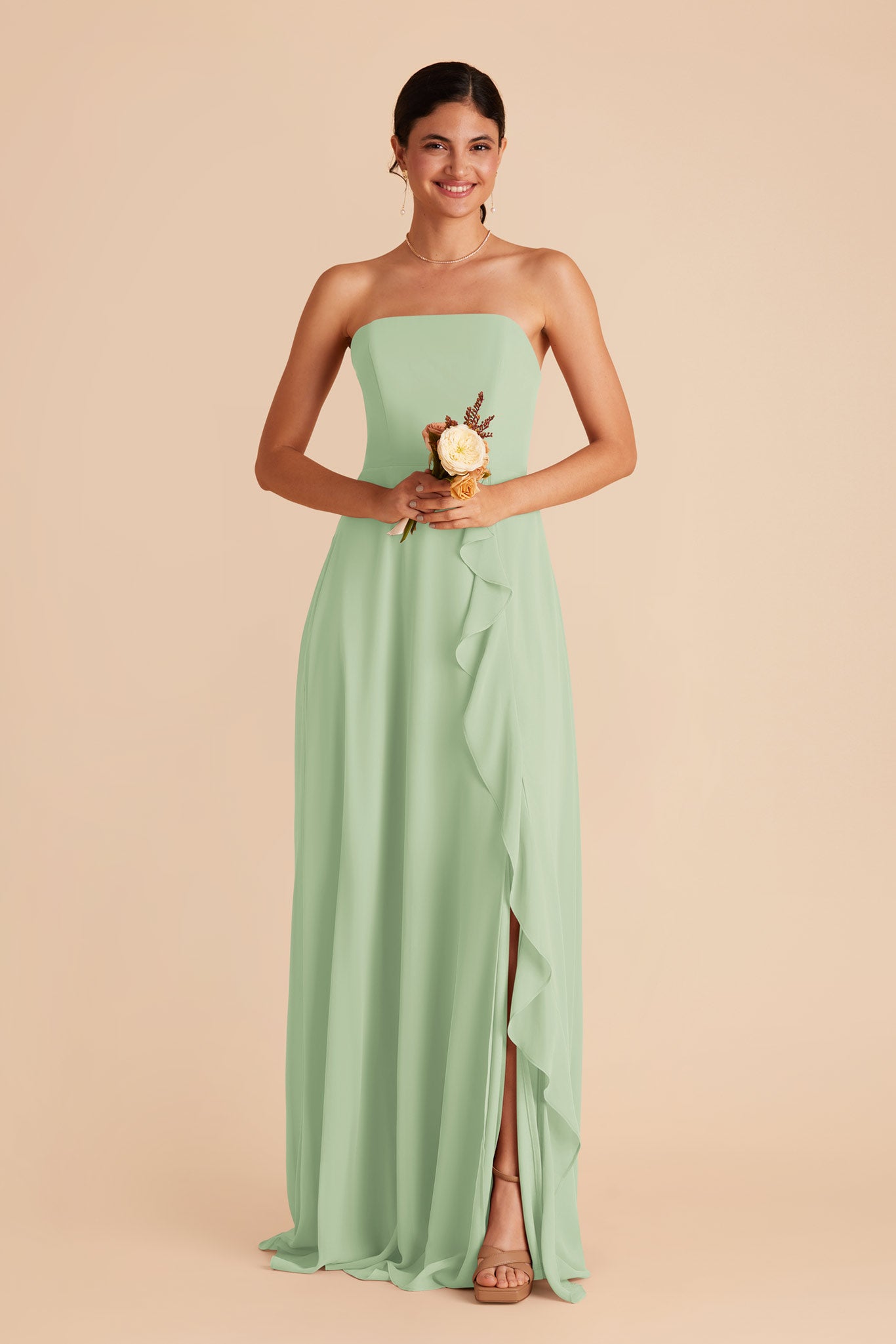 Pistachio Winnie Convertible Chiffon Dress by Birdy Grey