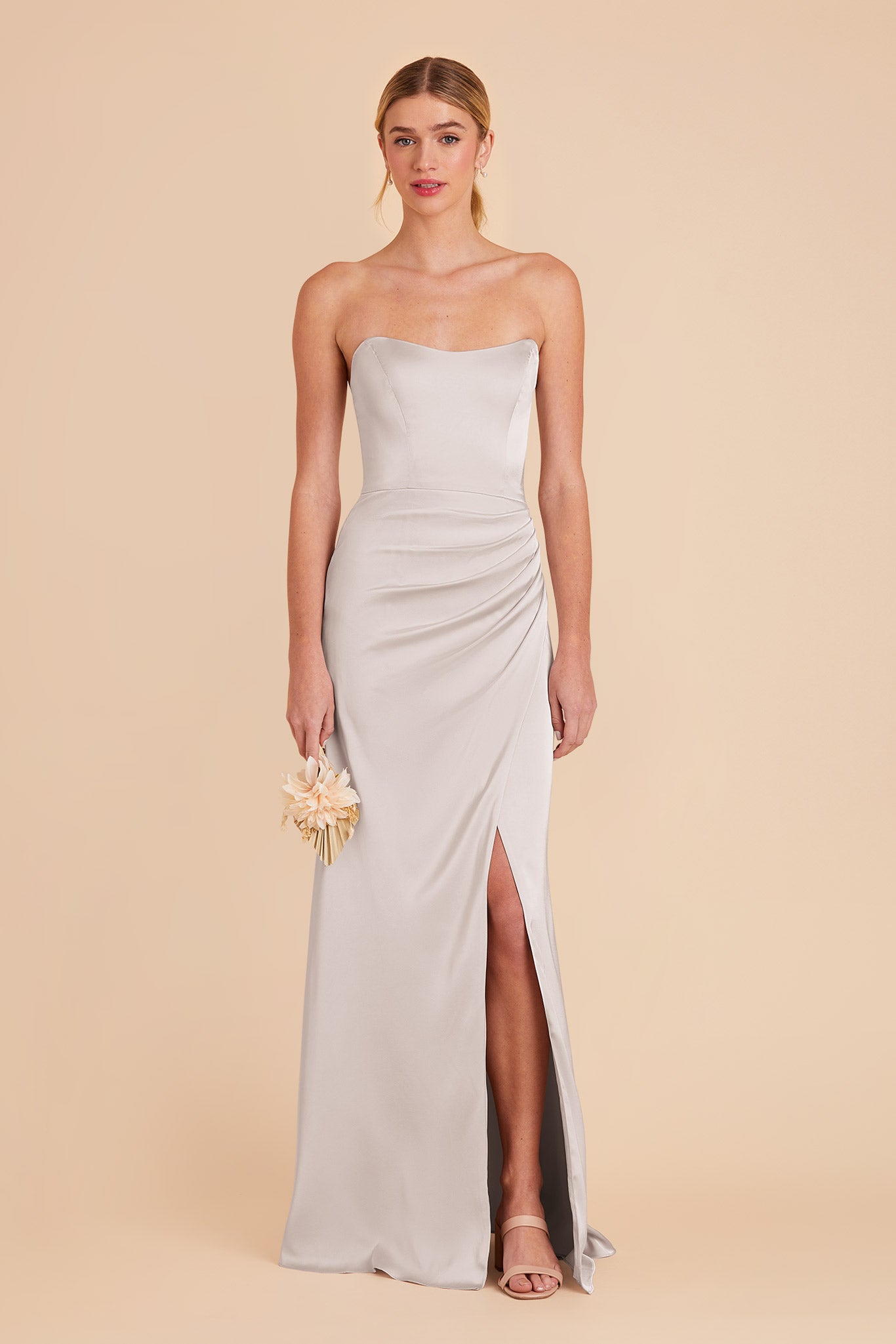 Platinum Anne Matte Satin Dress by Birdy Grey