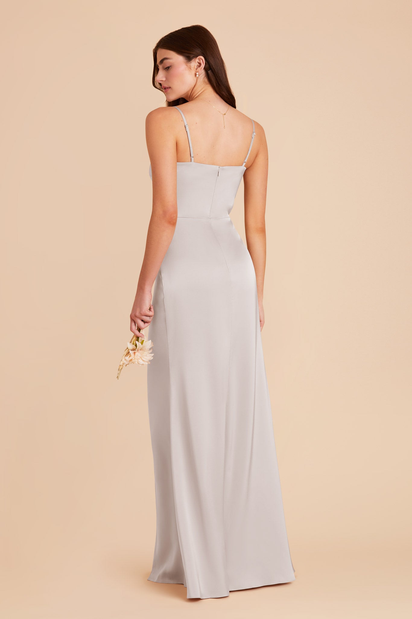 Platinum Jennifer Matte Satin Dress by Birdy Grey