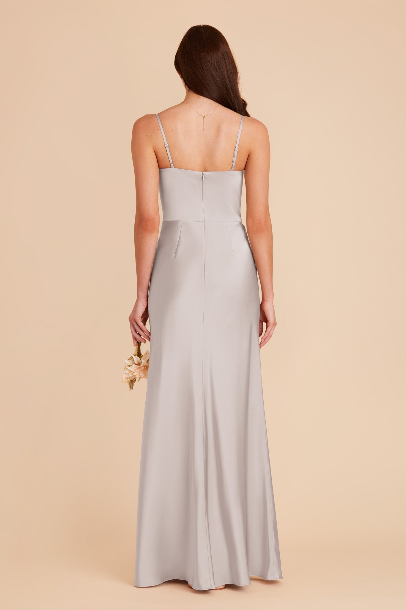 Platinum Mai Matte Satin Dress by Birdy Grey