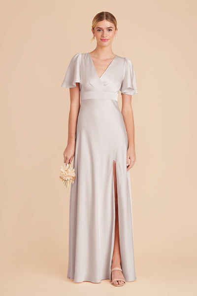 Platinum Marni Matte Satin Dress by Birdy Grey