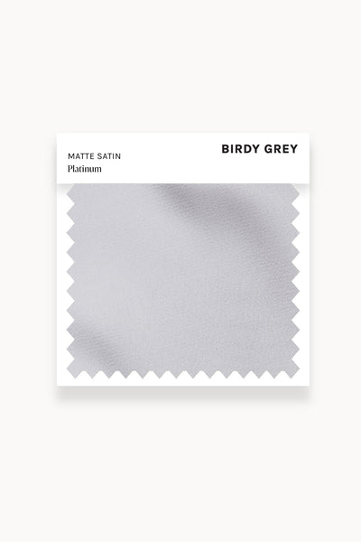 Platinum Matte Satin Swatch by Birdy Grey