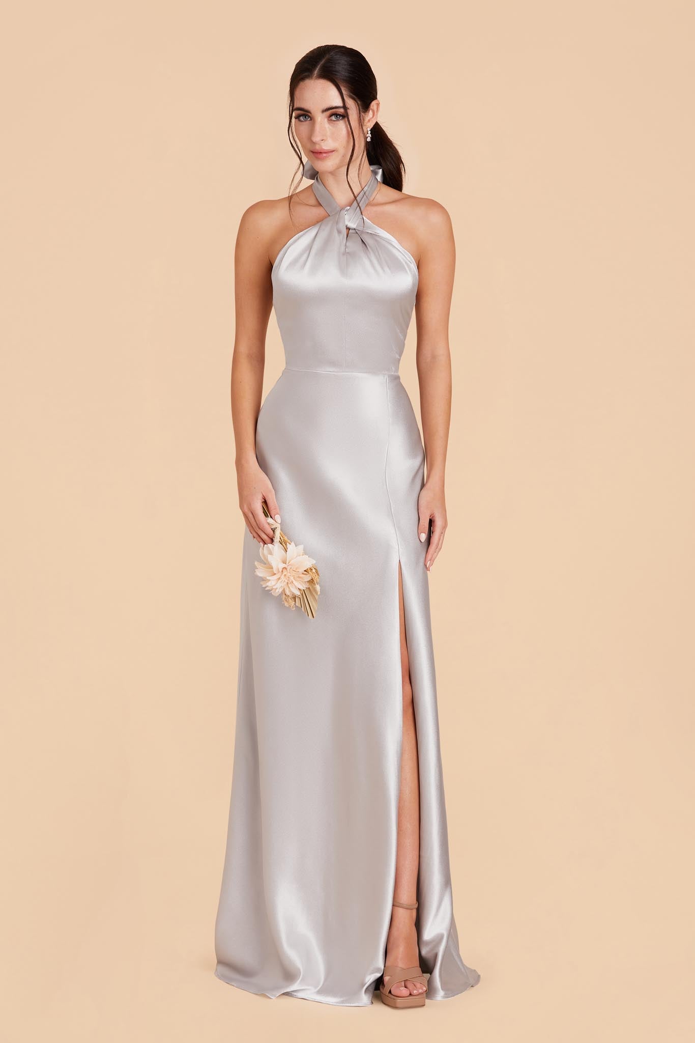 Platinum silver bridesmaid outlet dresses