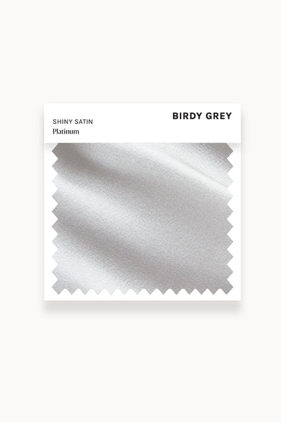 Platinum Shiny Satin Swatch by Birdy Grey