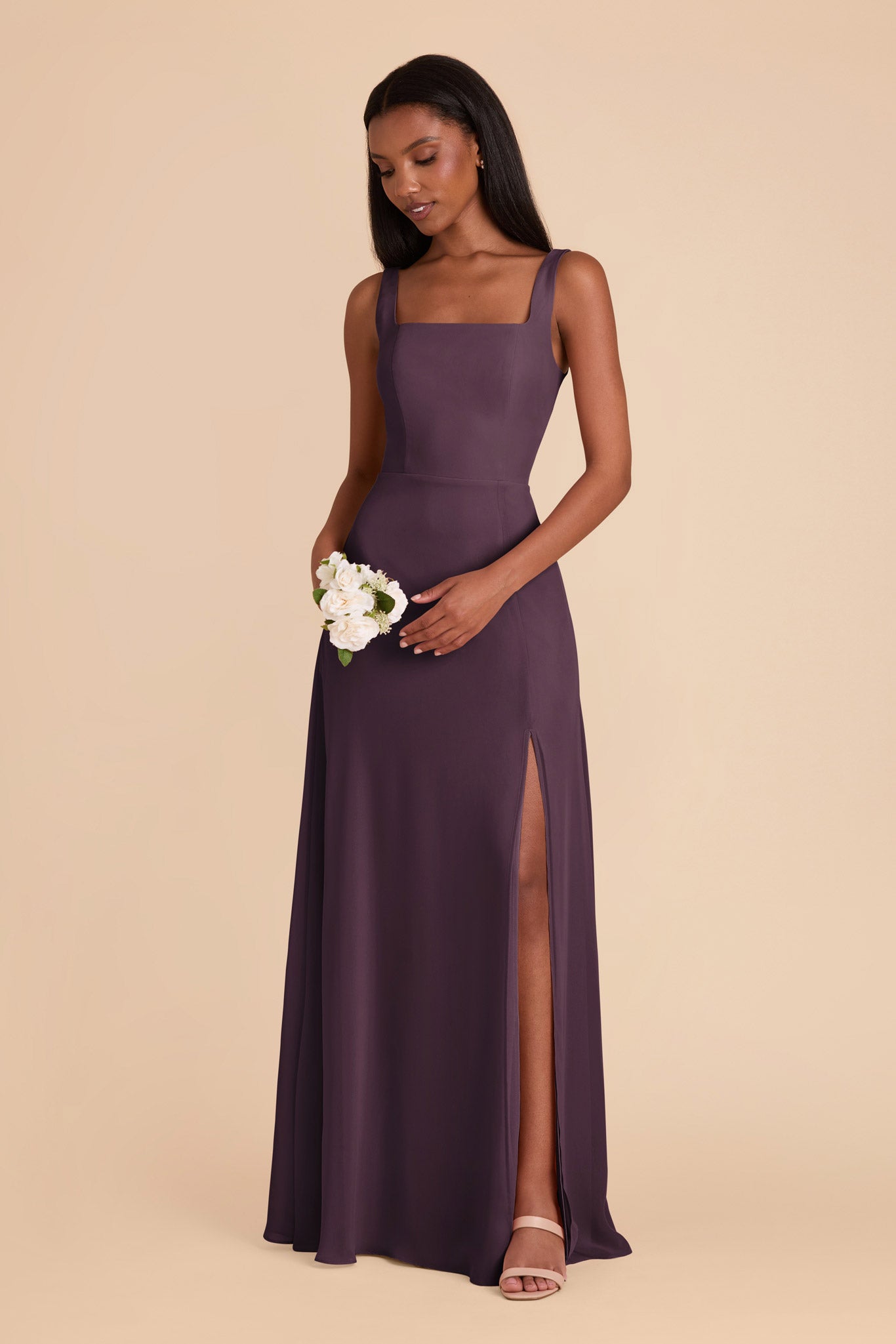 Plum Alex Convertible Chiffon Dress by Birdy Grey