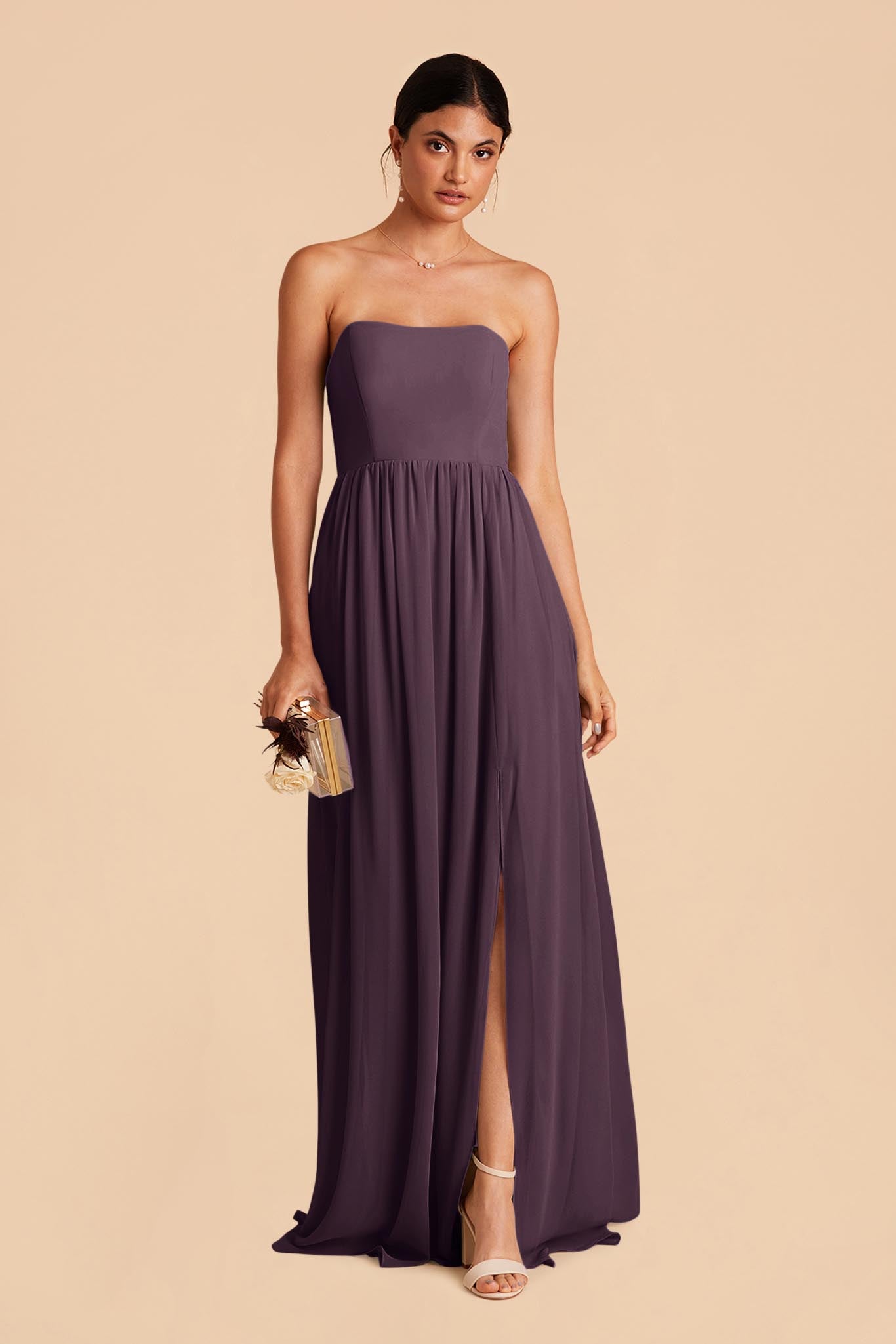 Plum bridesmaid dresses on sale long