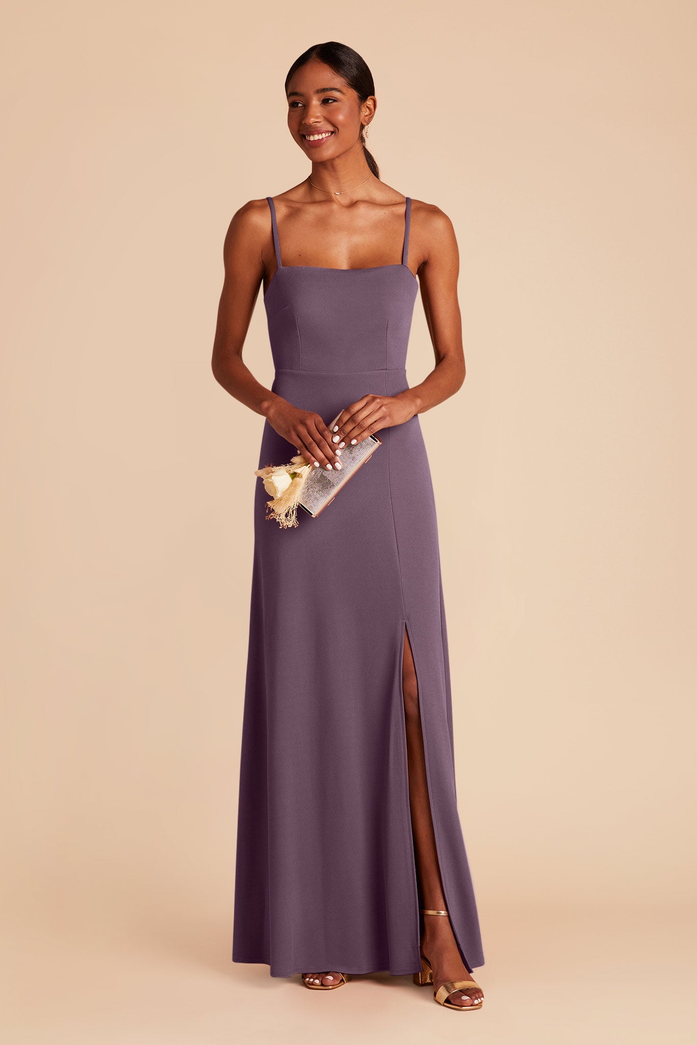 Plum Benny Crepe Dress by Birdy Grey