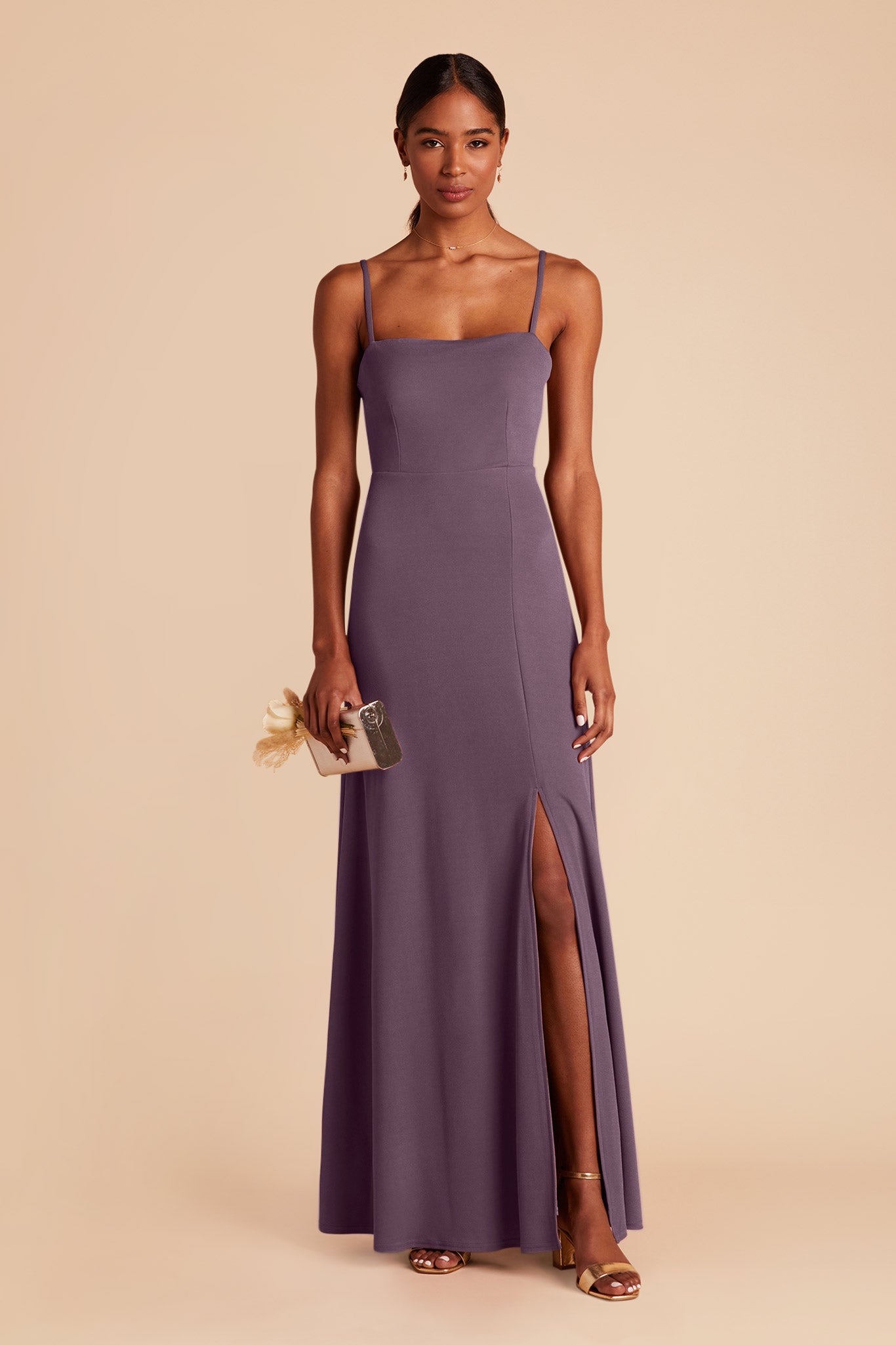 Plum Benny Crepe Dress by Birdy Grey