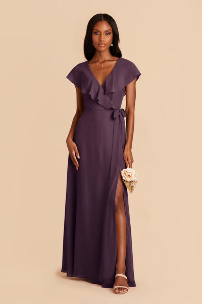 Plum Jackson Chiffon Dress by Birdy Grey