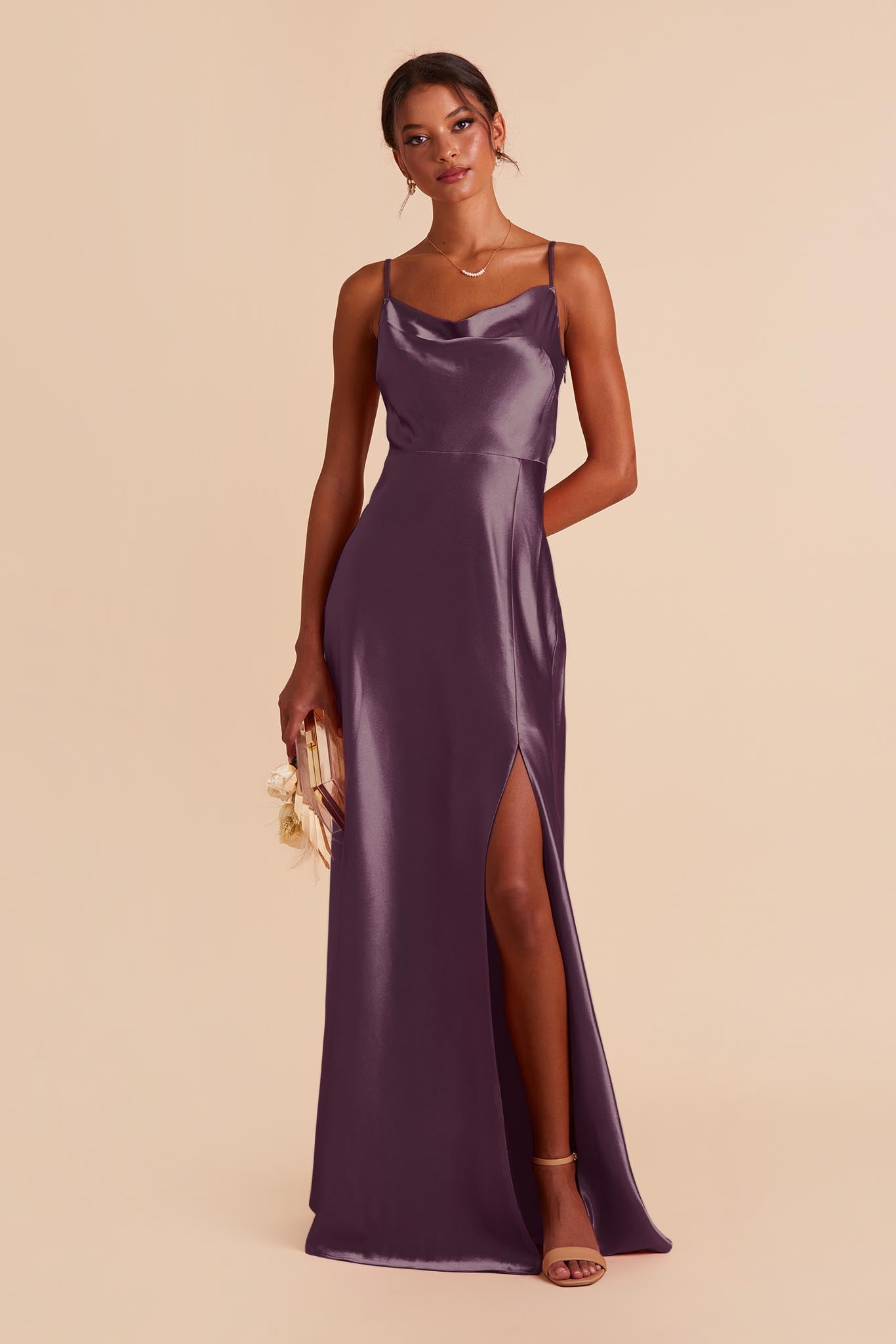 Plum gowns formal sale