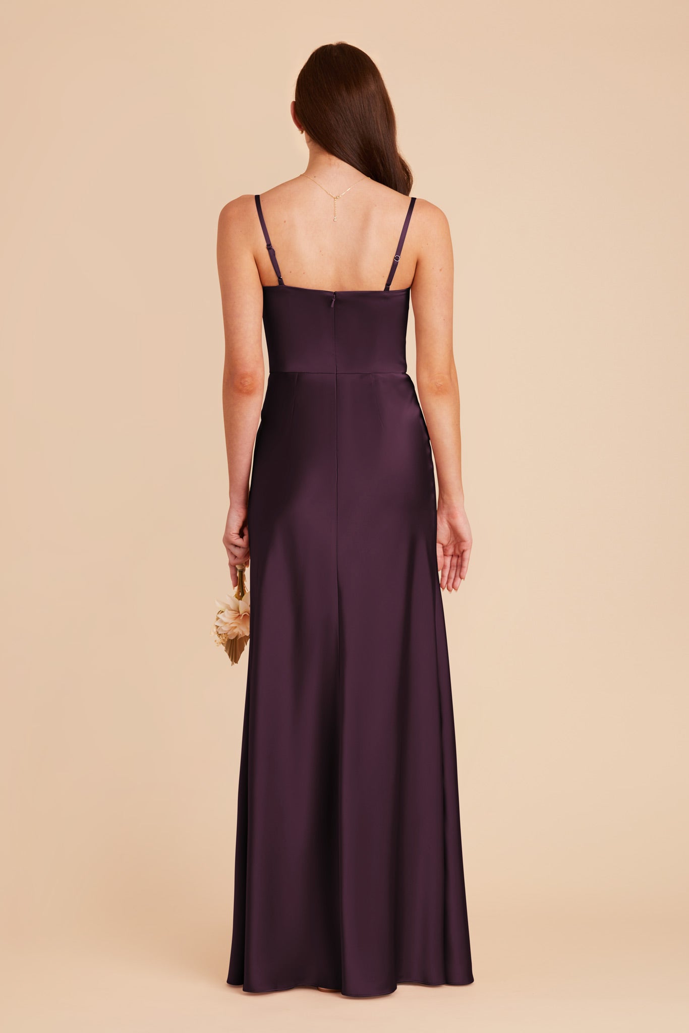 Plum Mai Matte Satin Dress by Birdy Grey