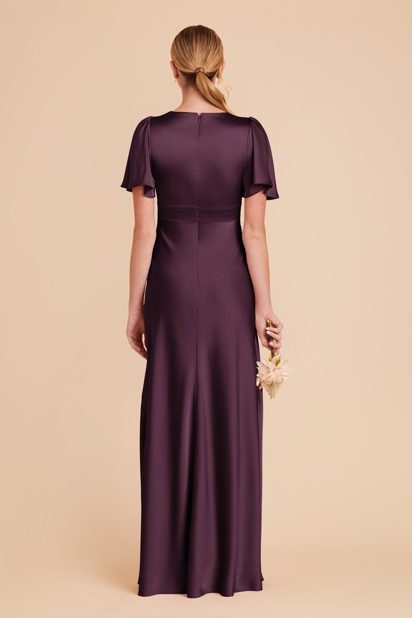 Plum Marni Matte Satin Dress by Birdy Grey