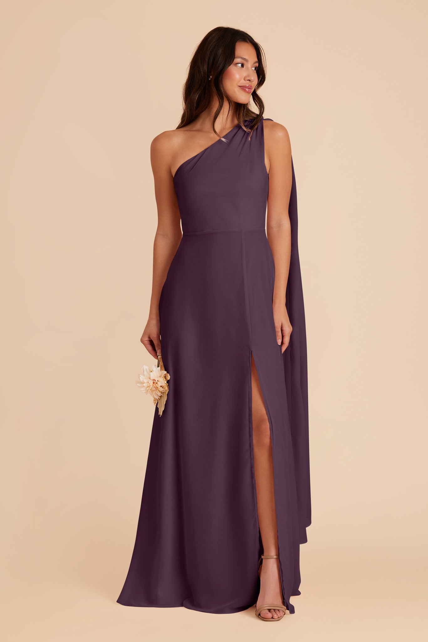 Plum Melissa Chiffon Dress by Birdy Grey