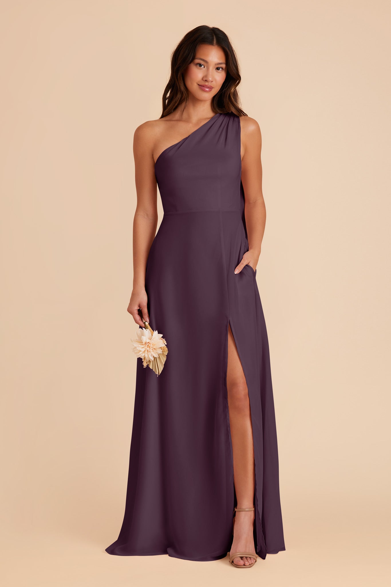 Plum Melissa Chiffon Dress by Birdy Grey