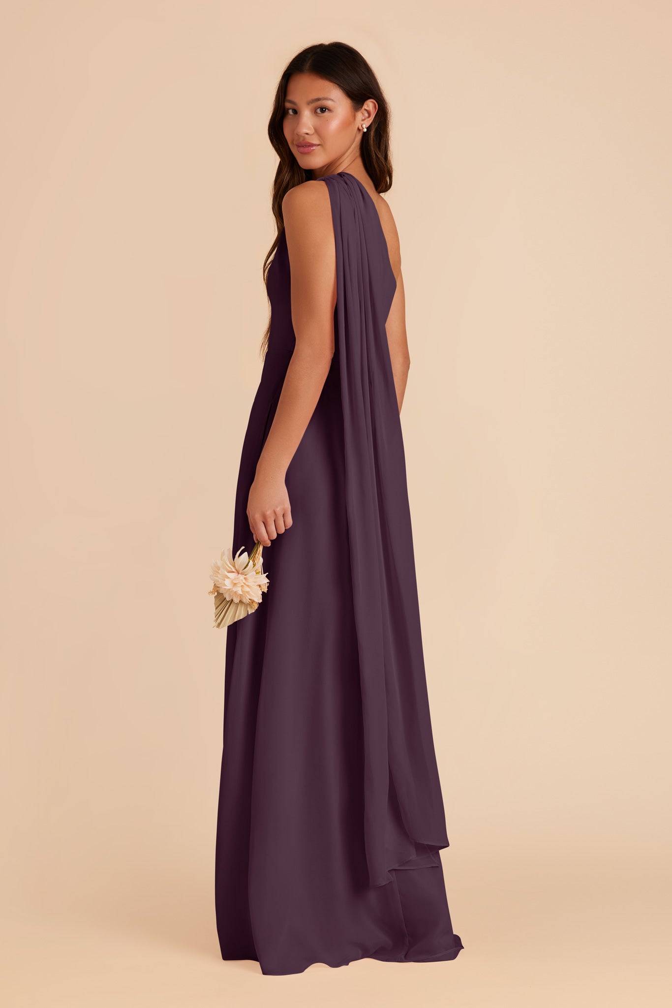 Plum Melissa Chiffon Dress by Birdy Grey