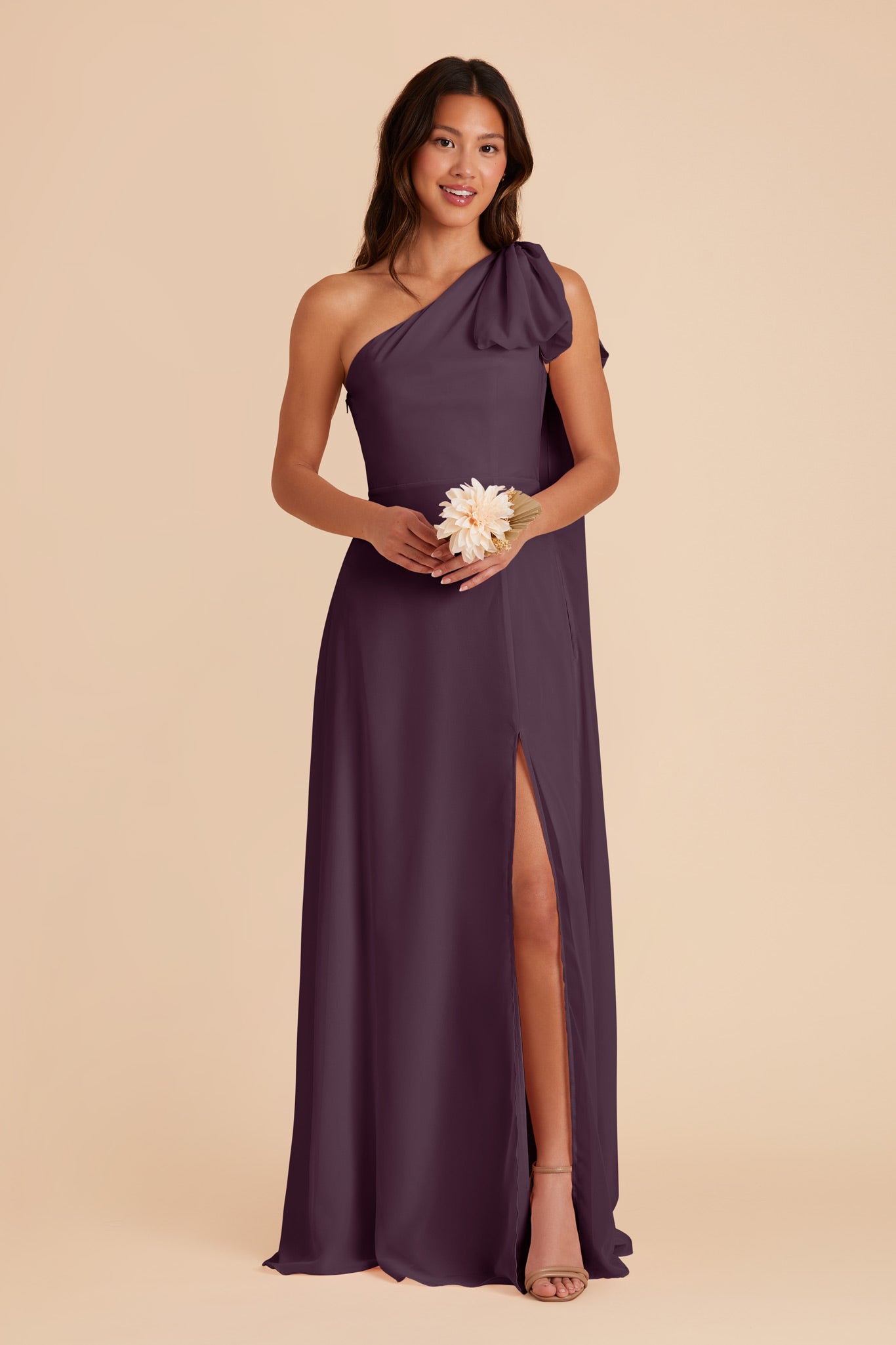 Plum Melissa Chiffon Dress by Birdy Grey